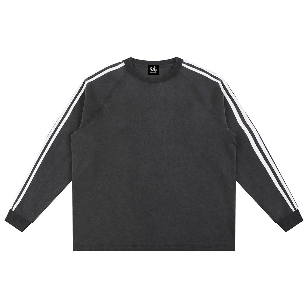 Snow Washed Contrast Tape Sweatshirt