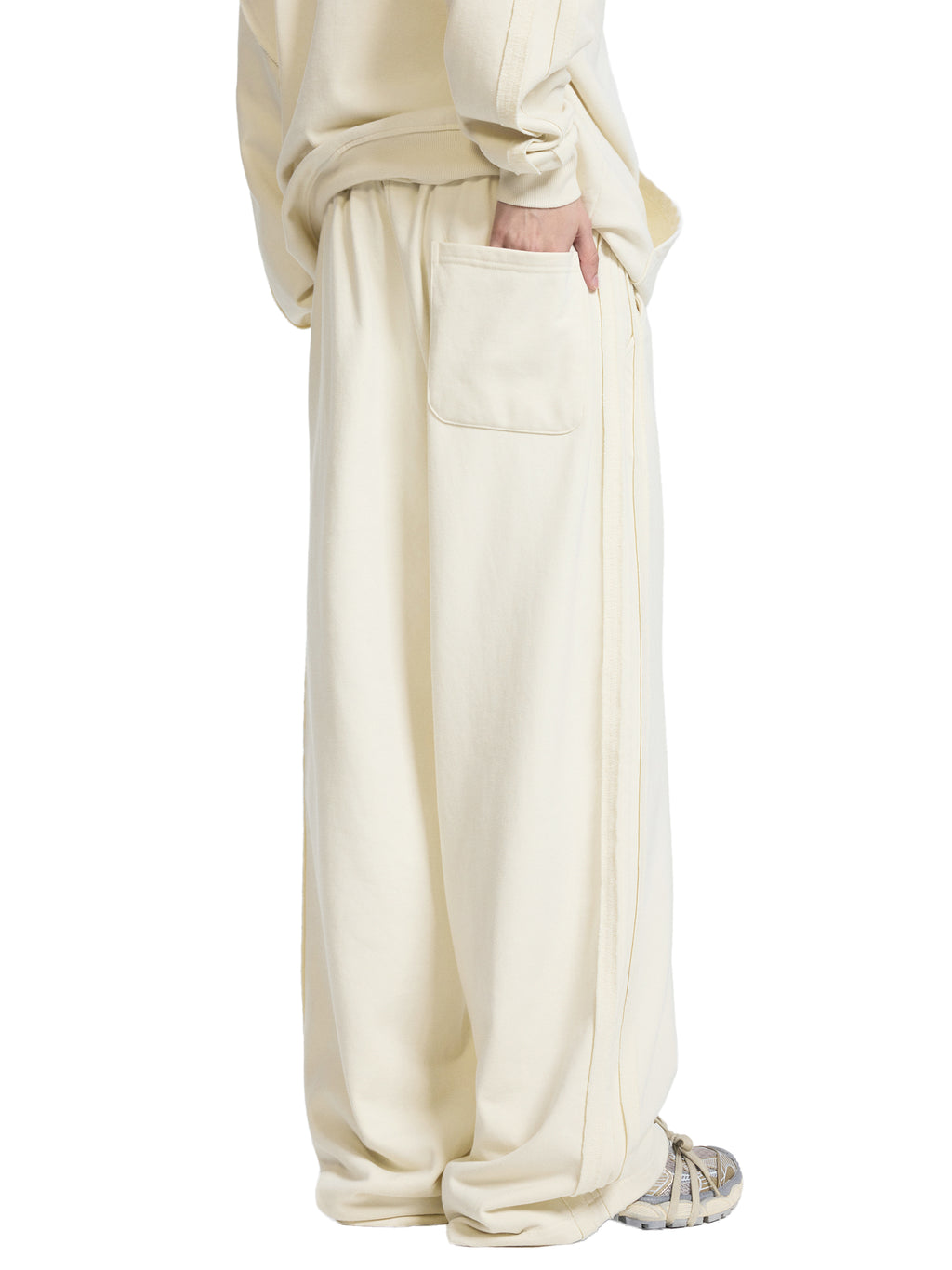 Solid Color Straight-Leg Sweatpants