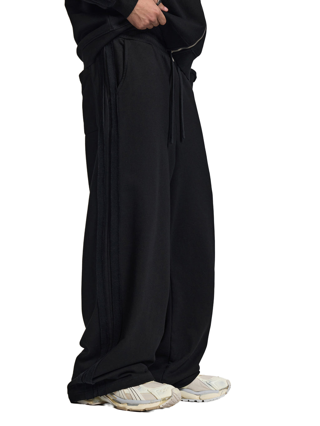 Solid Color Straight-Leg Sweatpants