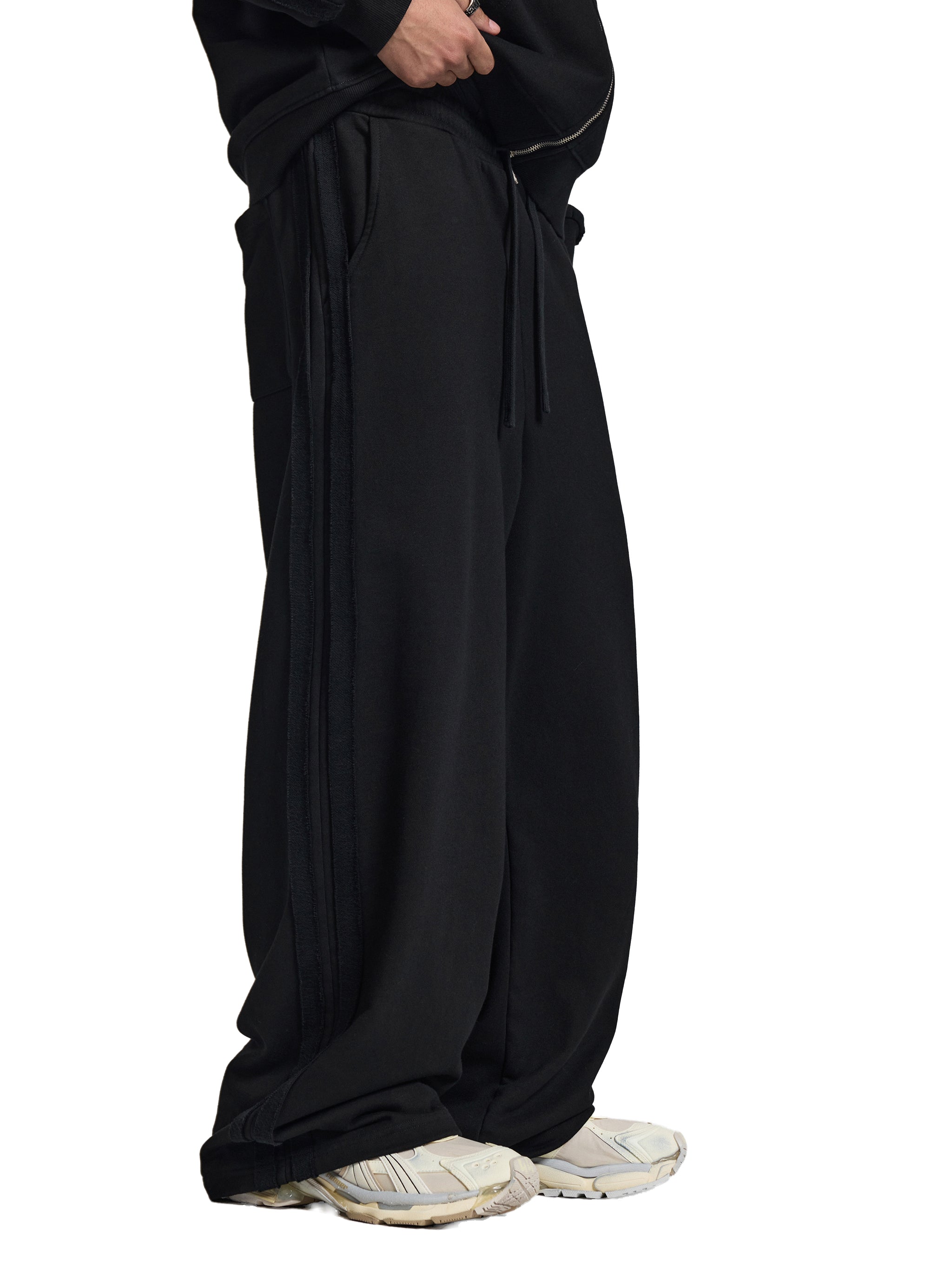 Solid Color Straight-Leg Sweatpants