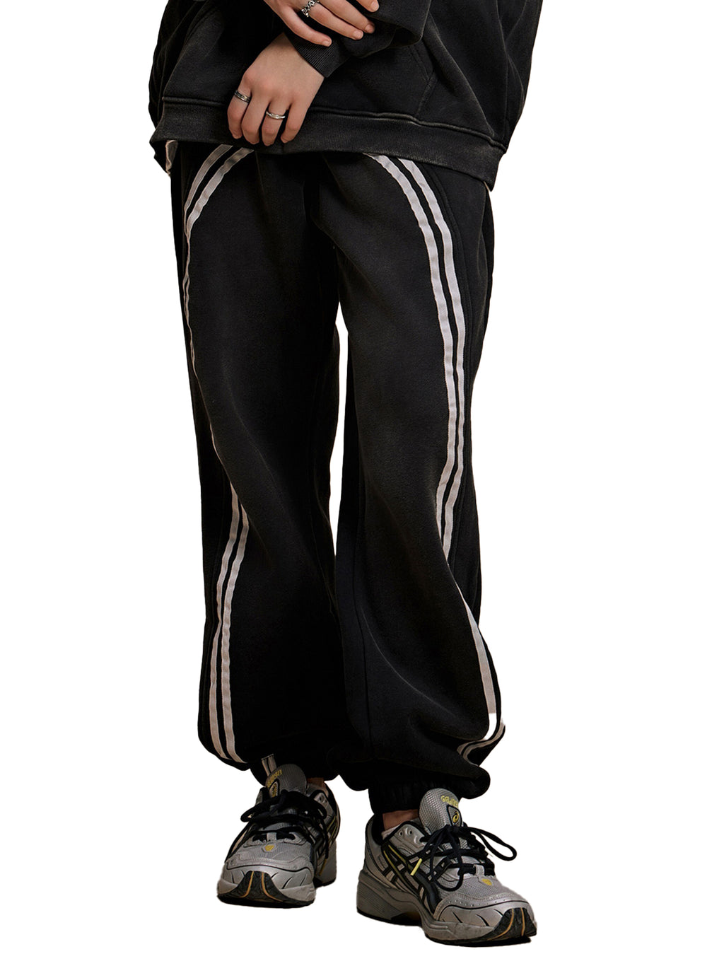 Sun Fade Contrast Tape Fleece Jogged Sweatpants