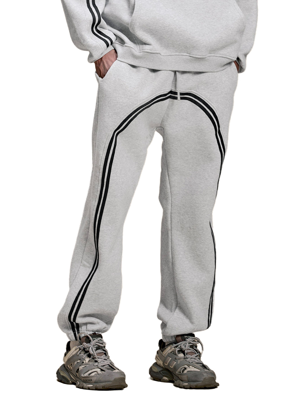 Sun Fade Contrast Tape Fleece Jogged Sweatpants